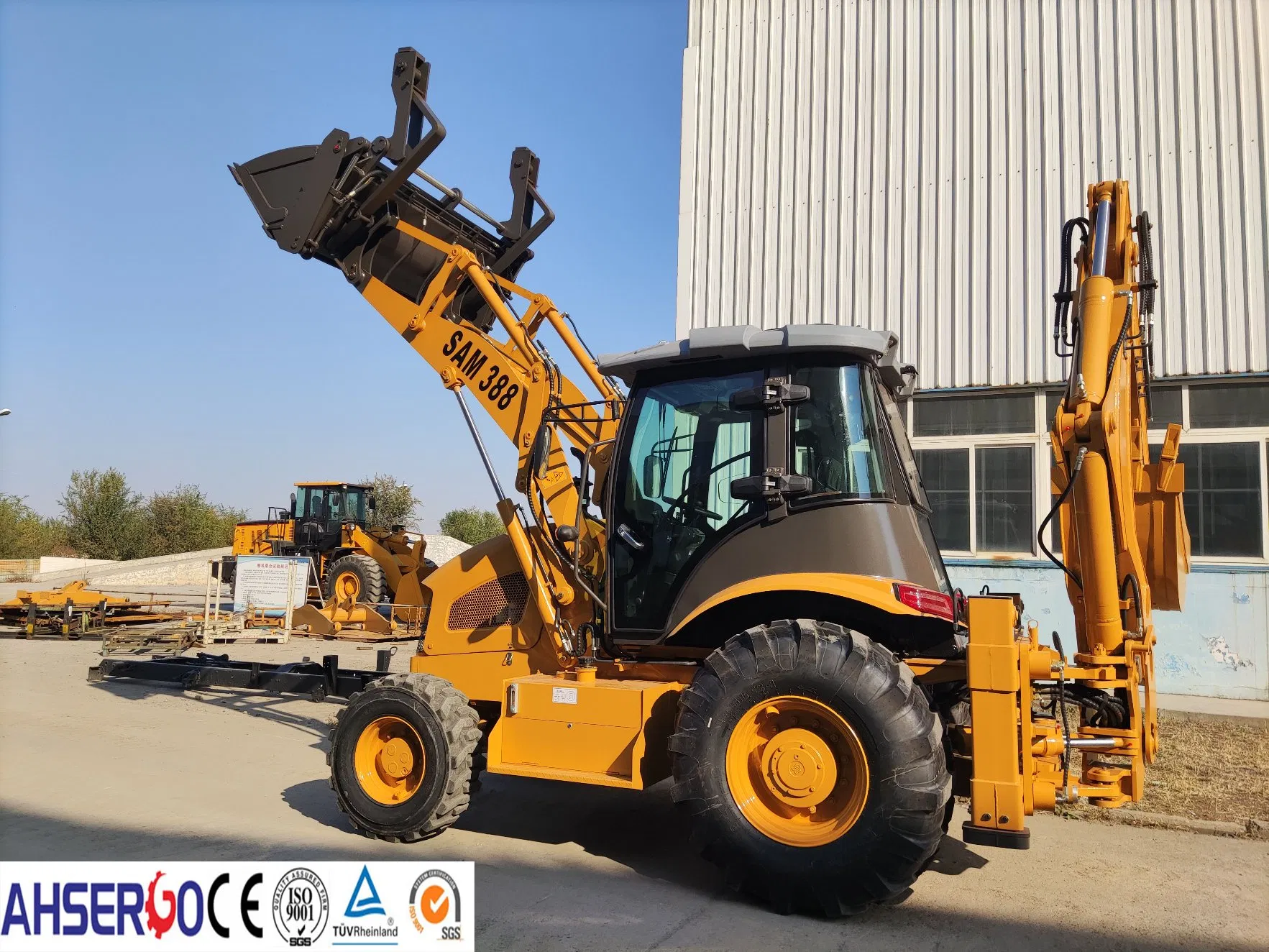 4X4 Wheel Drive 100HP Rigid Backhoe Loaders for Construction