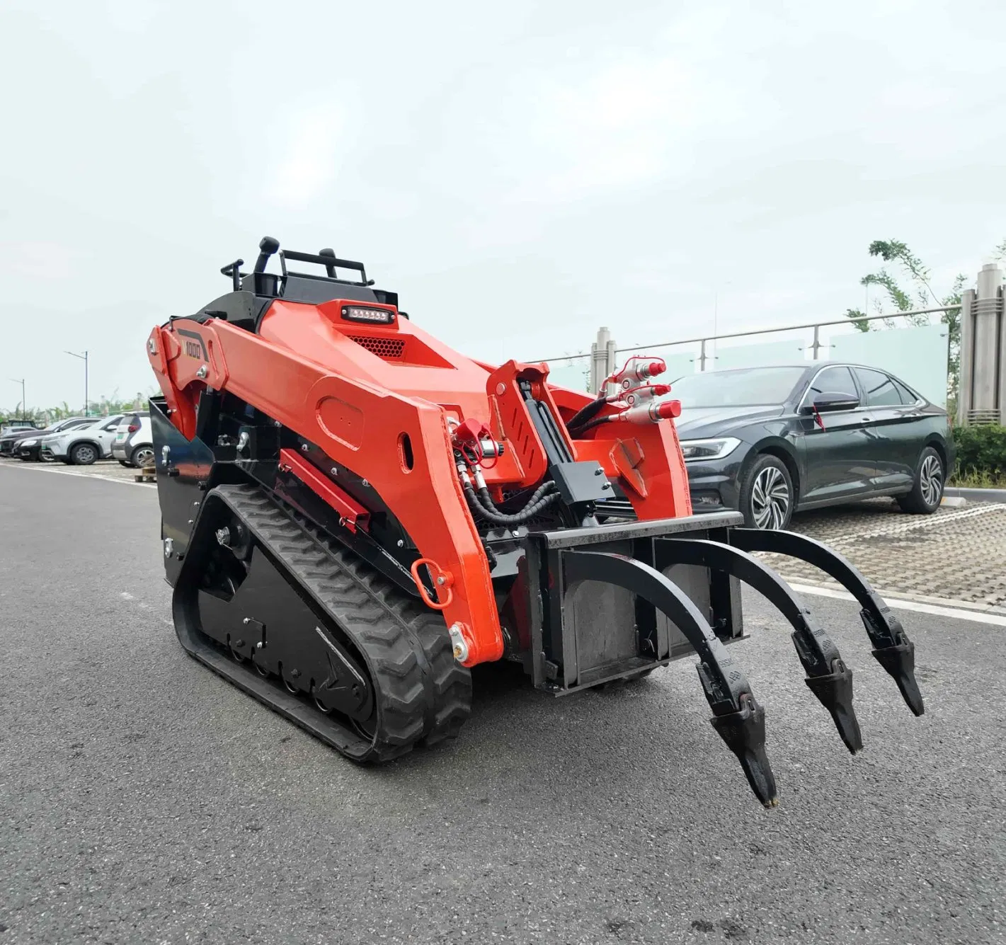 Safe Compact Track Loader with Attachments for Urban Streets