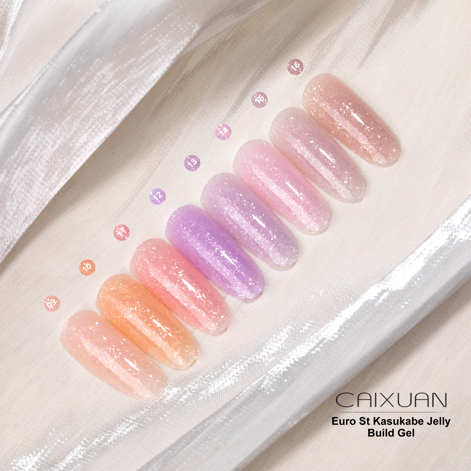 2026 Spring New Nail Product 16 Colors Kasukabe Jelly Build Gel Nail Gel Polish Hema /Tpo Free Jelly Nail Extension