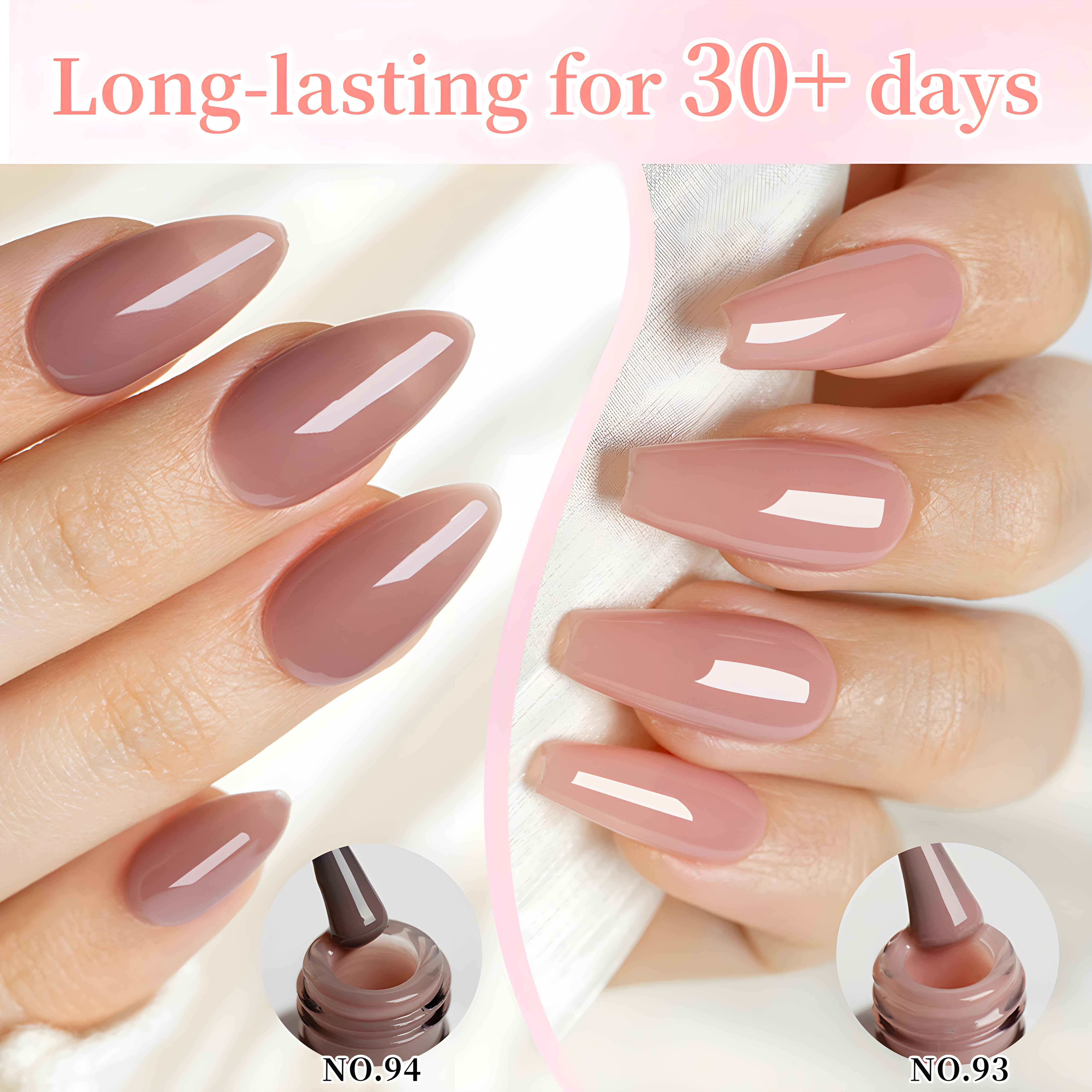 Summer 12 Colors Pink Jelly Gel Nail Polish Set TPO HEMA FREE UV Semi-Permanent Sheer Nude Gel Polish OEM Supplies Private Label