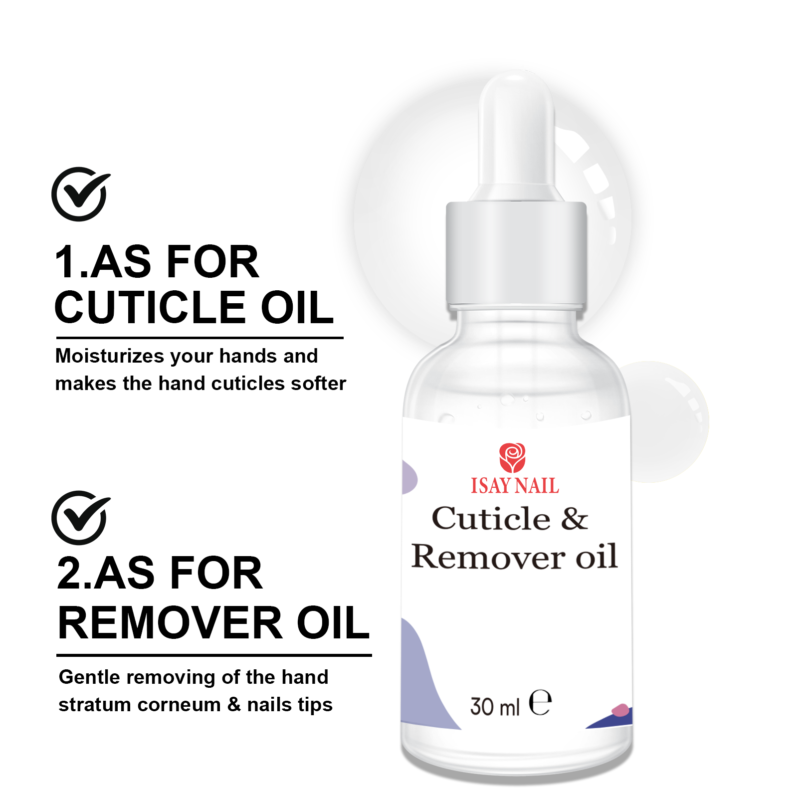 Professional Salon Nail Oil 30ml Custom Logo Healthy Cuticle Remover Vitamins Infused Liquid Cuticle Remover Oil