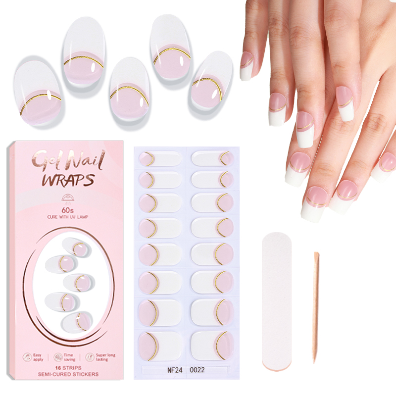 2026 Uvgel Hot Selling Nail Factory Beauty Products Wholesale New UV Gel Nail Stickers 3D Semi-Curing Gel Polish Shiny Thin