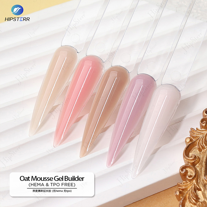 Top Quality Oat Mousse Gel Builder TPO FREE Extension Nail Gel Hema Free Brand Builder Uv Gel Custom for Nail Varnish Gradient