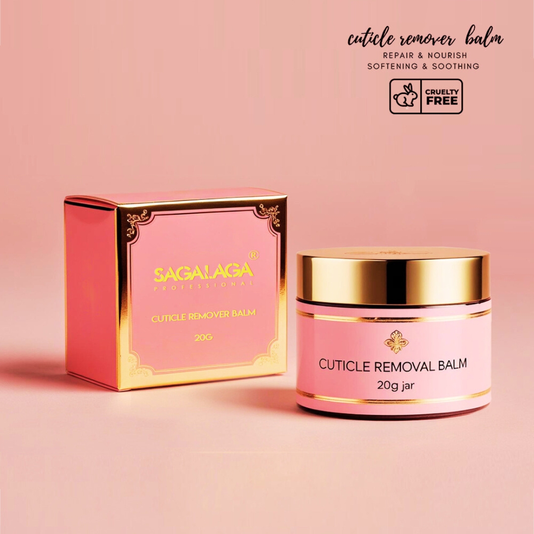SAGALAGA 20g Cuticle Care Cream With Private Logo Aluminium Jar Rose Gold Nail Cuticle Repair Balm Moisturizing Oil Treatment