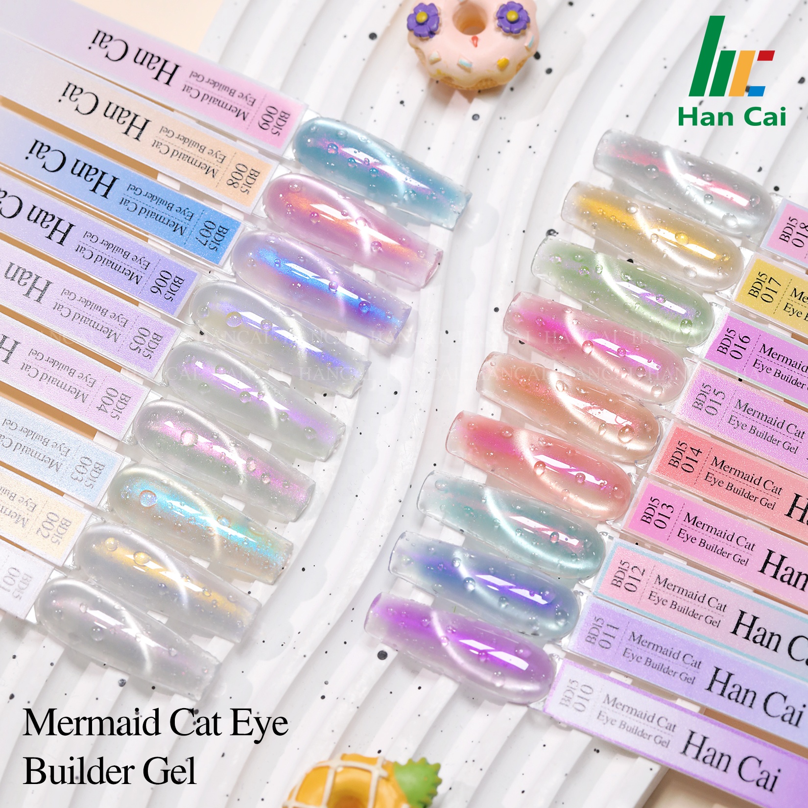 HEMA FREE Mermaid Cat Eye Builder Nail Gel 18 Color Extension Gel Wholesale High Quality Hard Gel Builder Nail Gel Custom Logo