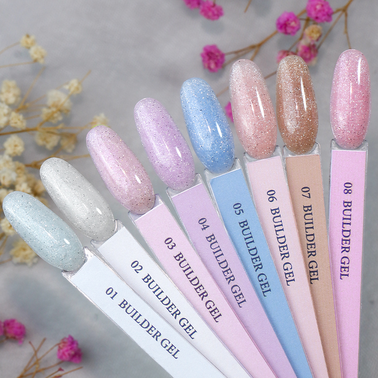 Professional Nail Supplier Yidingcheng OEM ODM Wholesale Private Label Soak Off Glitter Extension Gel HEMA TPO Free
