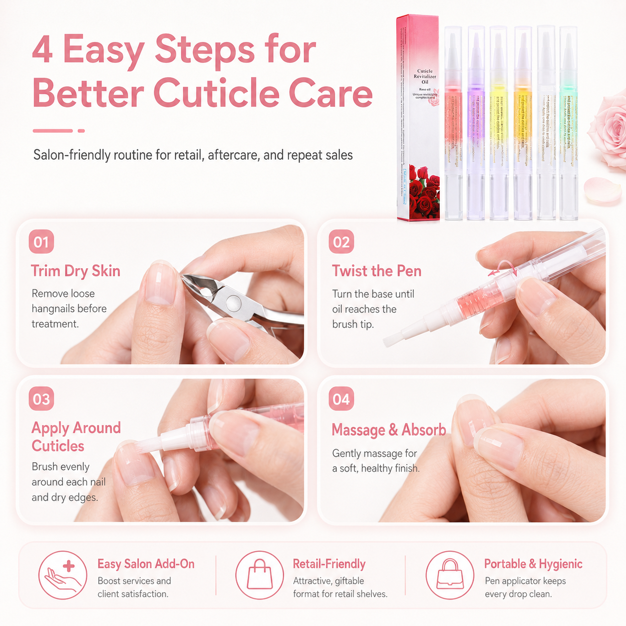 OEM Private Label Cuticle Oil Pen Moisturizing Nail Care Pen Natural Oils Hydrating Cuticle Treatment