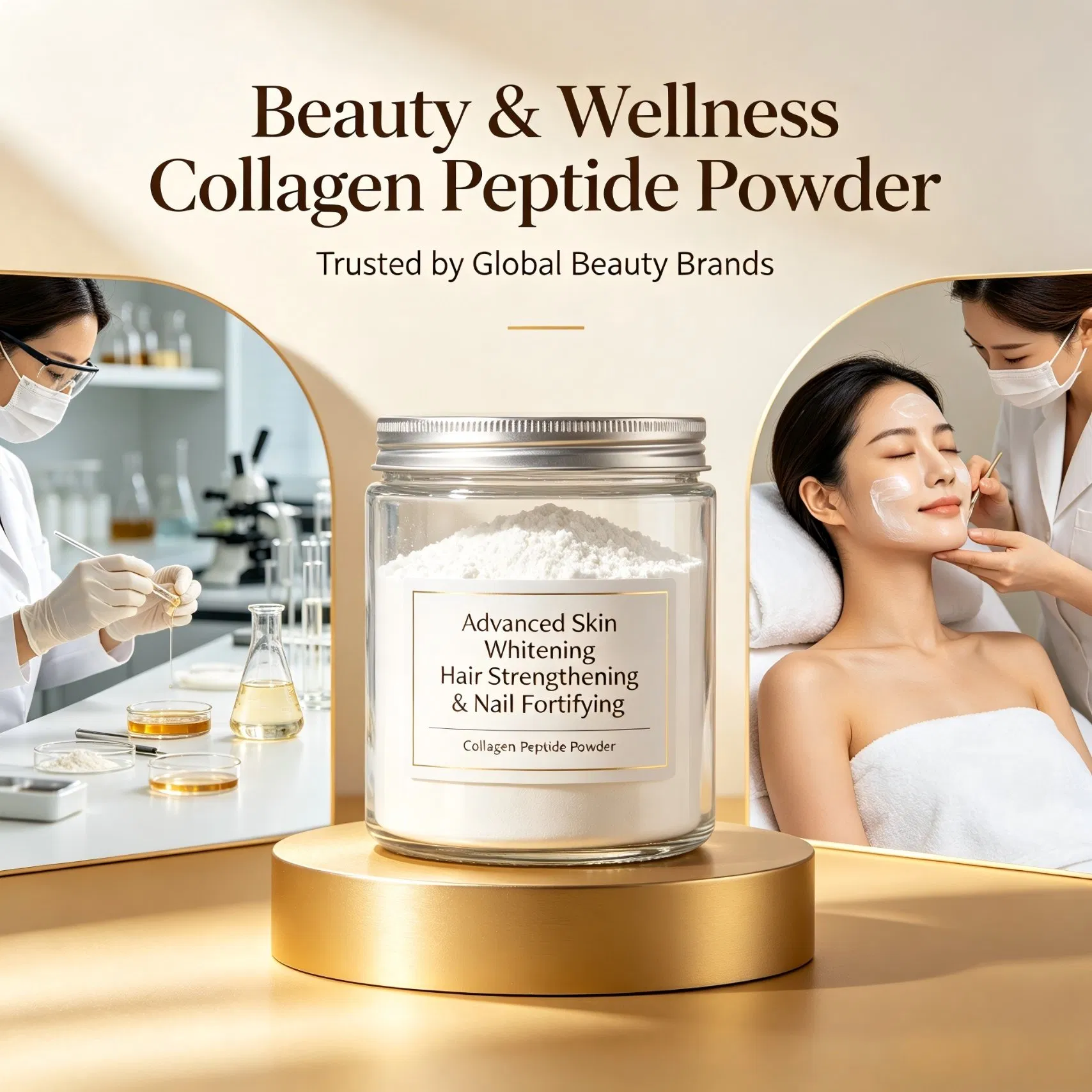 Advanced Nail Fortifying Hair Strengthening &amp; Skin Whitening Collagen Peptide Powder for Beauty and Wellness