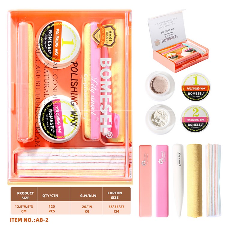 2026New Japanese Manicure Polishing Wax Kit Natural Nail Shine Anti-Yellowing Odorless Non-Toxic Beginner Friendly OEM Wholesale