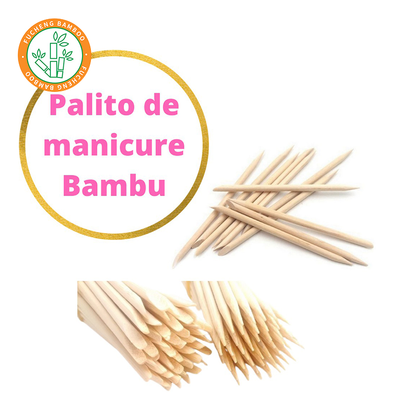 Hot Sale Bamboo Cuticle Pusher Stick Manicure Pedicure Tool Double-Ended