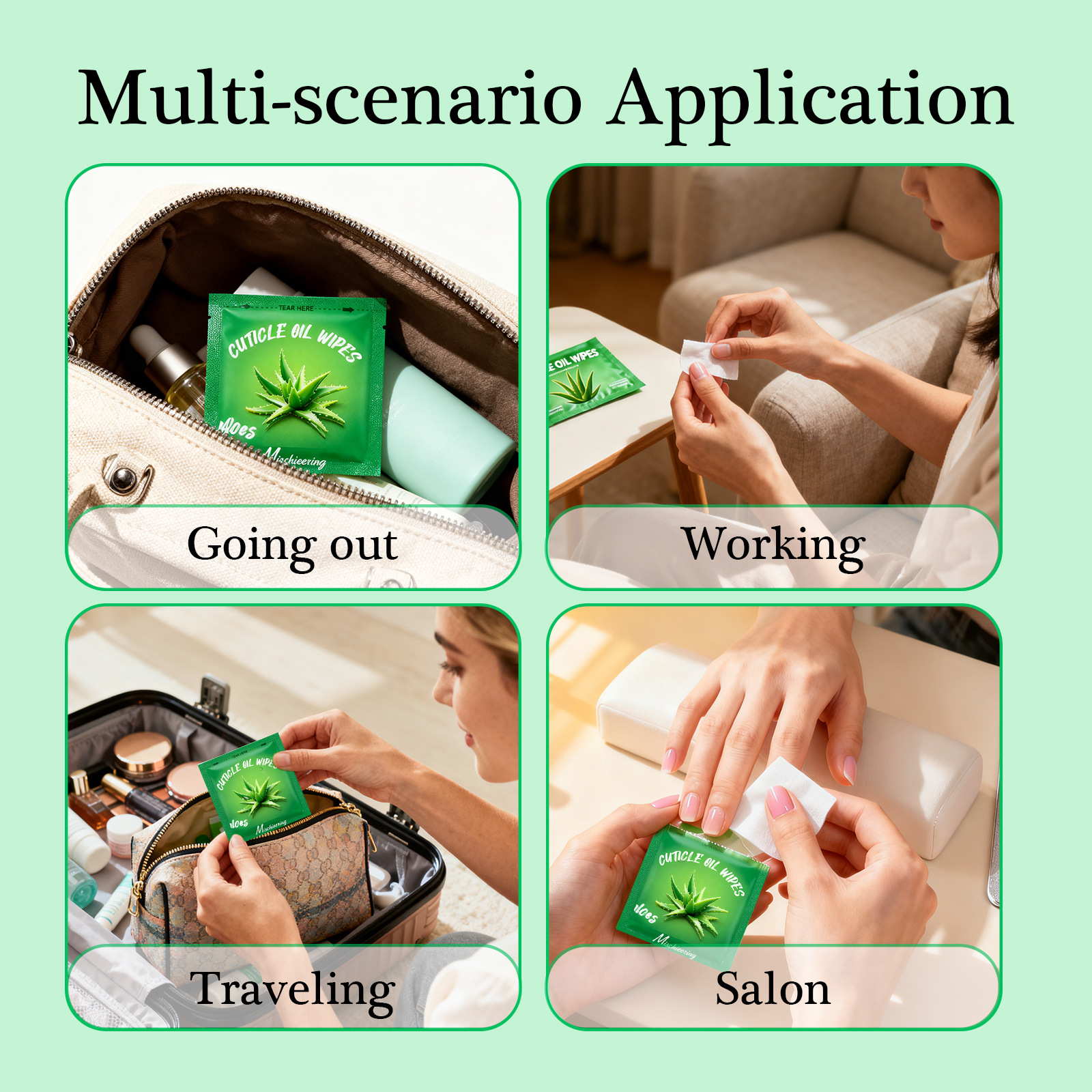 Hot Sale One-time100pcs Nutritious Oil Nail Polish Mini Protective Film Oil Anti-nail Splitting Remove Dead Skin Edges Repair