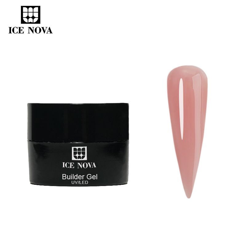 ICE NOVA Private Label Competitive Price Nude Colored Gel Nail Extension 10g 15g 30g 60g Oem Wholesale Builder Soft UV Gel