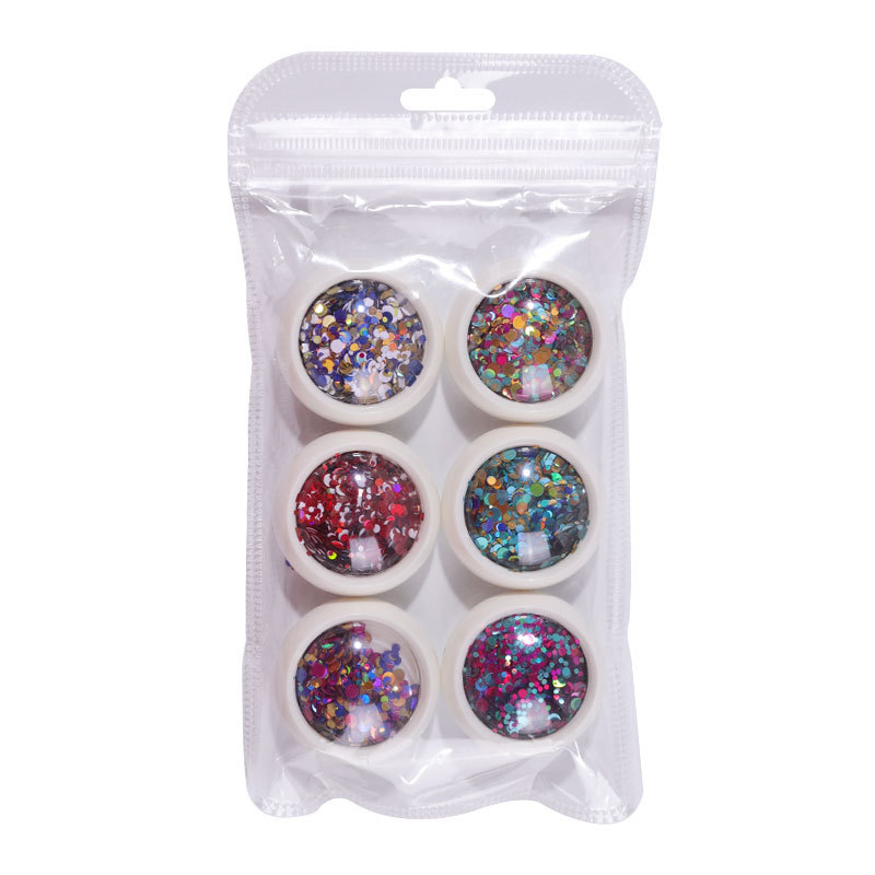 Symphony Round Nail Art Squin Accessories Kit for Nail Design Decoration