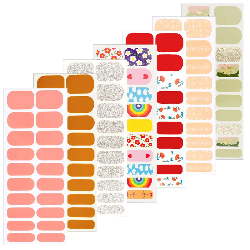 New UV Full Cover Patch Gel Halal Nail Polish Nail Stickers