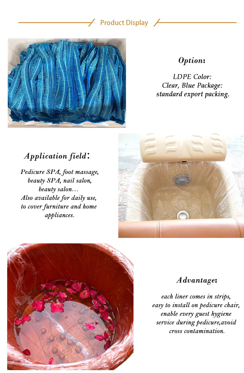 SPA Pedicure Chair with LDPE Space Liner Safety Product