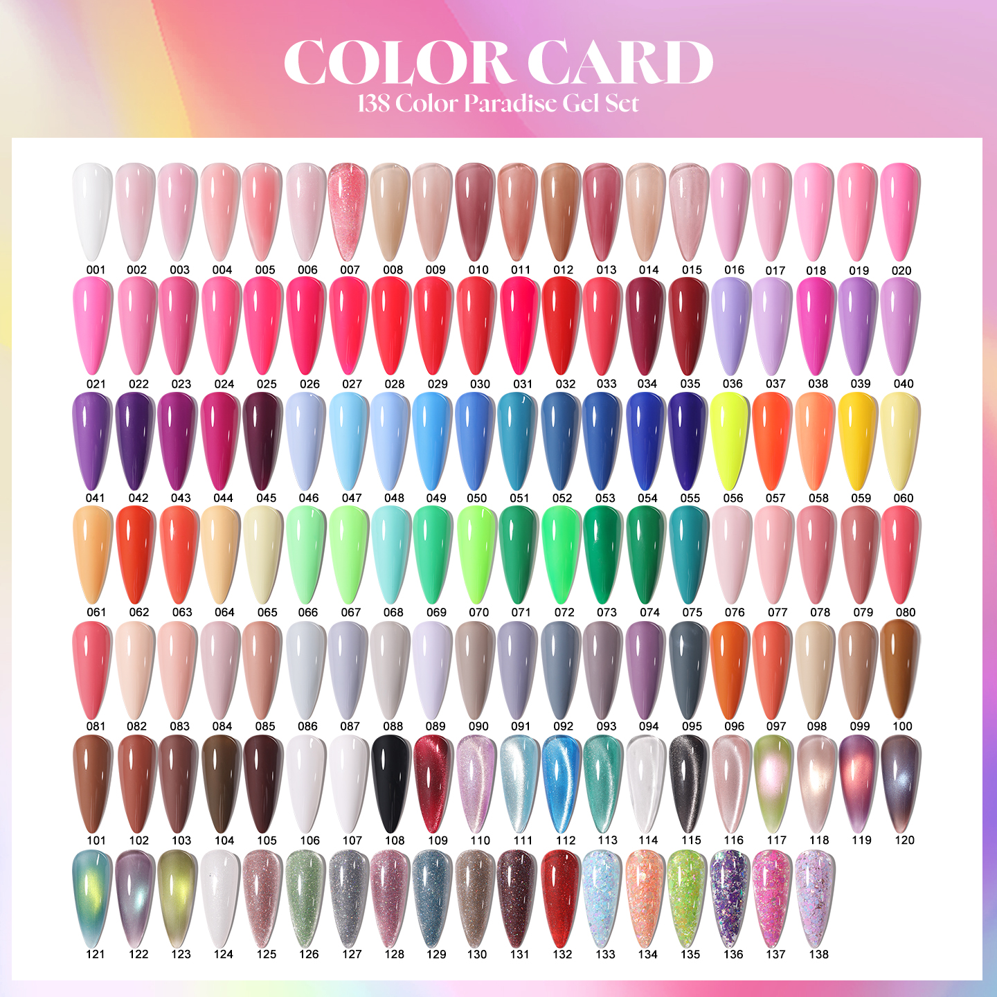 Miss Gooey Popular 138Color Gel Nail Polish Collection Professional Gel Polish Nail Supplies Salon Hema Free Nail Polish Factory