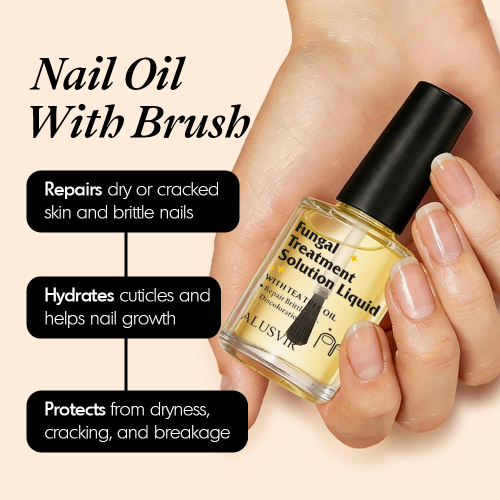 Private Label Organic Vitamin E Nail Repair Oil Manufacturer Natural Nail Care Products for Growth Strengthening with Brush
