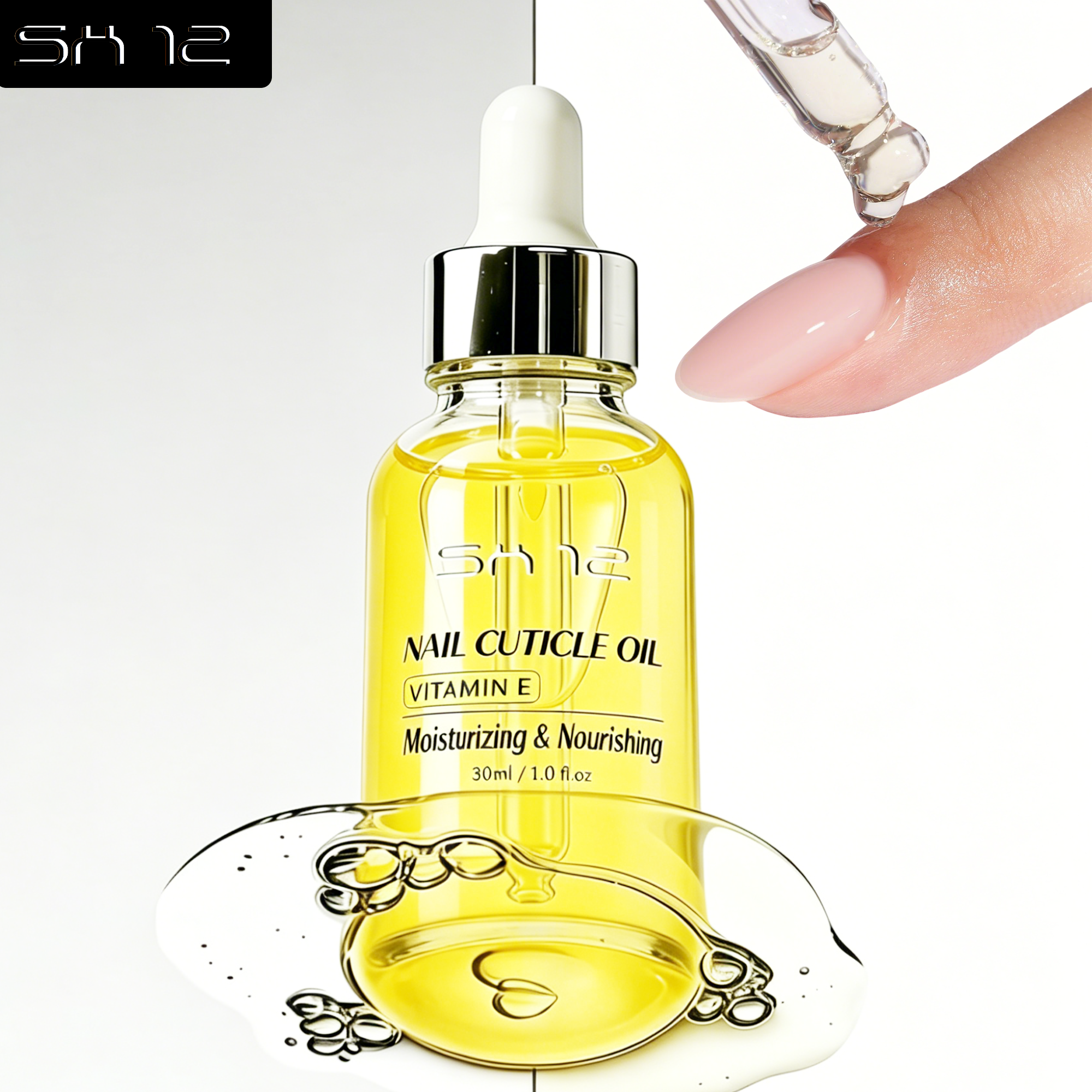 SH12 OEM/ODM Nourishing Cuticle Oil with Jojoba &amp; Vitamin E 30ml for Nail Care &amp; Moisturizing Treatment