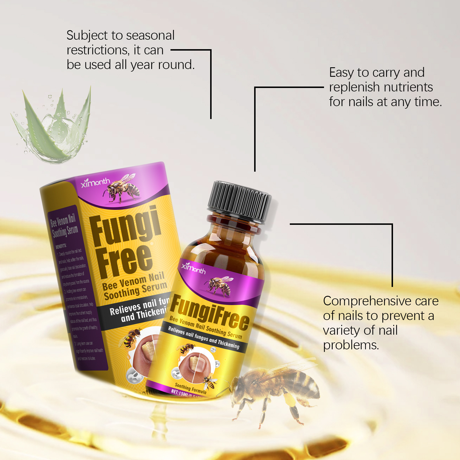 2025 Factory Direct Sale Natural Ingredient Nail Fungus Specialized Cleansing Repair Nutrient Liquid Foot Care