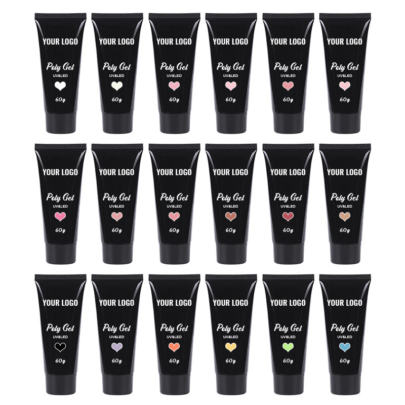 Colorful Poly Gel Acrygel Wholesale Professional Custom Private Label Polish Gel Acrylic Nail Extension Gel