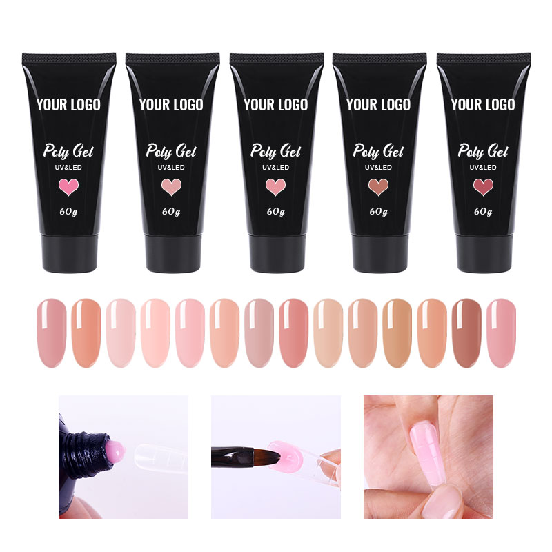 Colorful Poly Gel Acrygel Wholesale Professional Custom Private Label Polish Gel Acrylic Nail Extension Gel