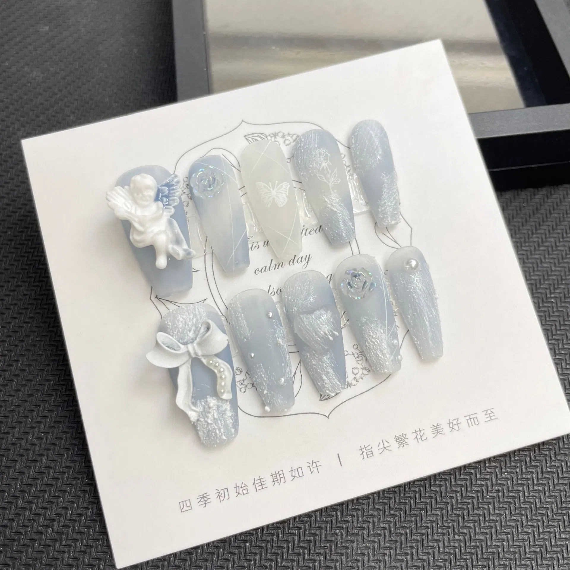 High Quality Press on Nails Private Label Custom Acrylic Artificial Gel Art Nails