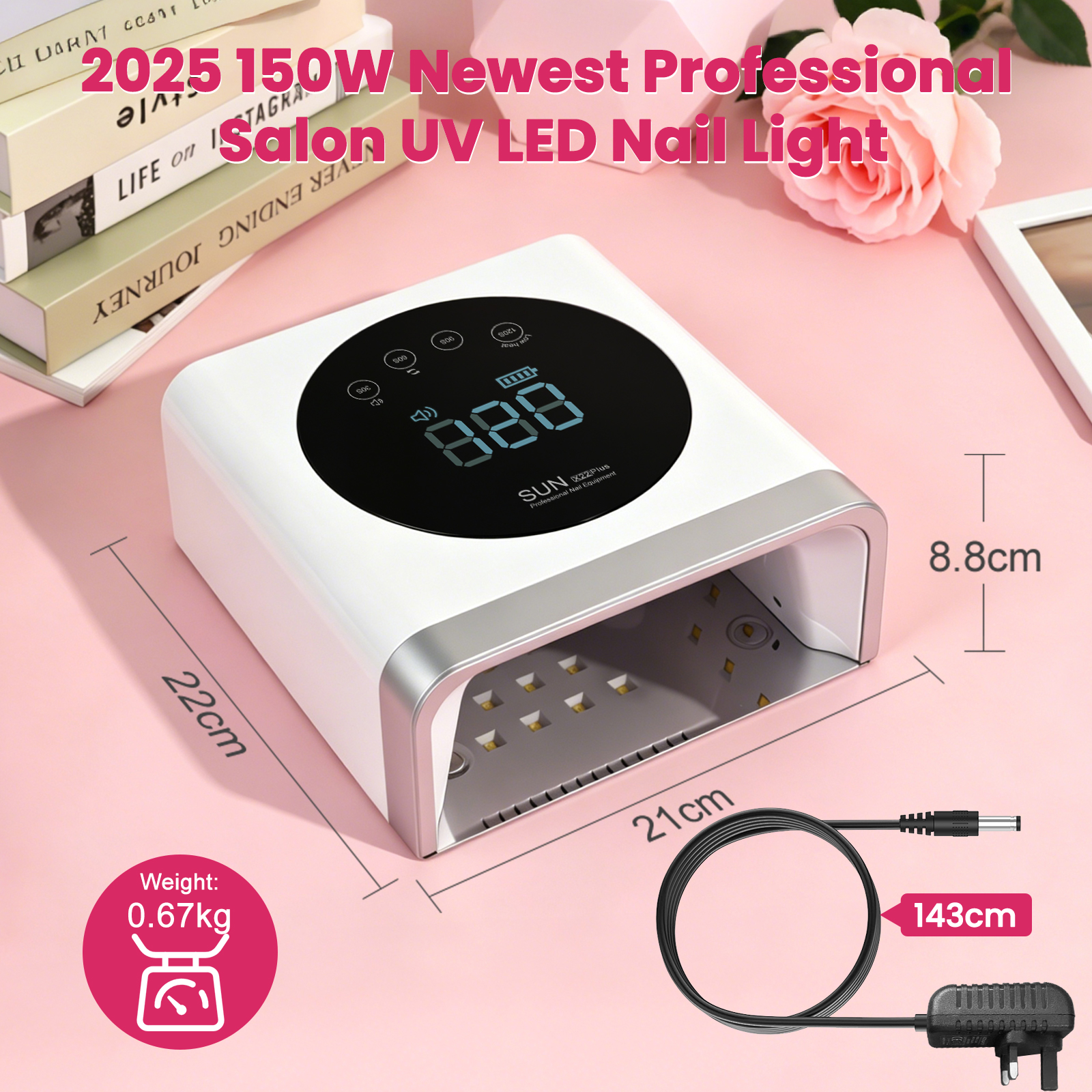 2025 New Arrival 72W Cure Wireless Dual Light Nails Supply Rechargeable Cordless Uv Led Gel Dryer Nail Lamp For Salon Manicure