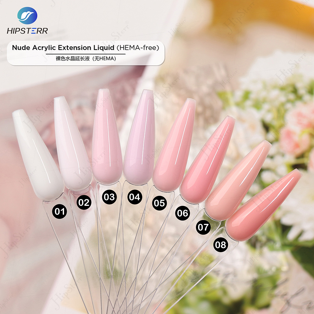 Acrylic Extension Liquid Physical Color Showcase 4