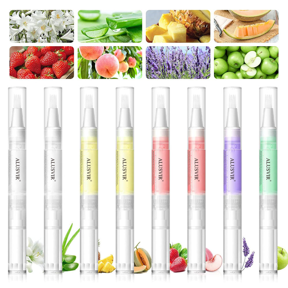 6ml Natural Cuticle Oil Pen, Moisturizing Nail Care Treatment for Dry Cuticles, Portable Nail Growth Oil for Home Salon