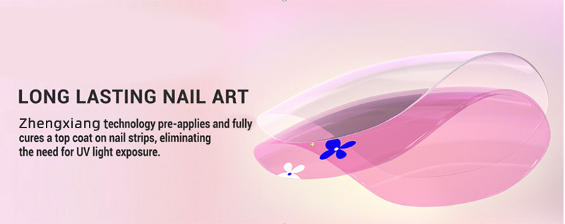 Hot Selling HEMA Free Pink Gradient Bright Surface Design Autumn Winter No UV Lamp Gel Nail Stickers UV Free Gel Nail Wraps