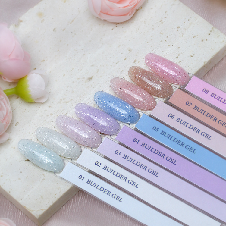 Professional Nail Supplier Yidingcheng OEM ODM Wholesale Private Label Soak Off Glitter Extension Gel HEMA TPO Free
