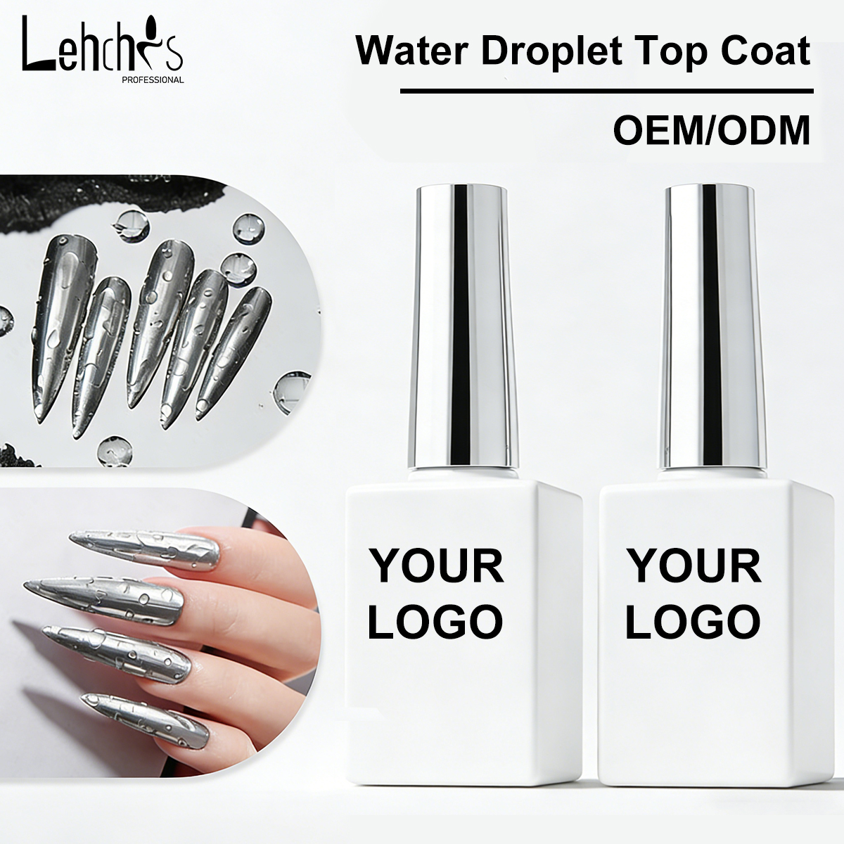New Transparent Water Drop Top Coat Gel No Wipe 3D Stereo Water Drop Effect Nail Top Water Drops Gel