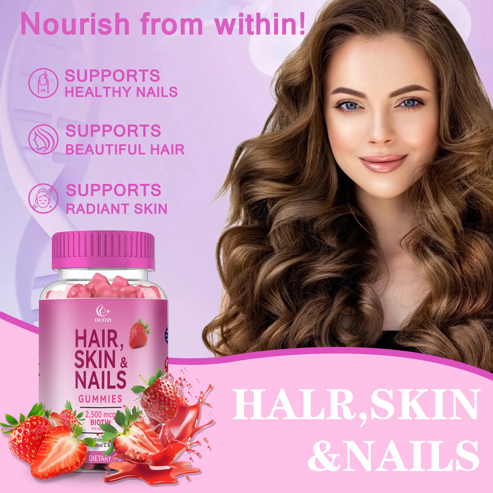 Strengthening Hair Skin Nails Gummies