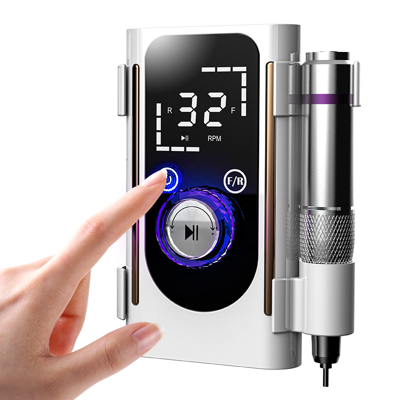 Professional Rechargeable Cordless Nail Drill Kit 45,000 RPM Salon Precision Acrylics Gels Natural Nails E File Reusable For