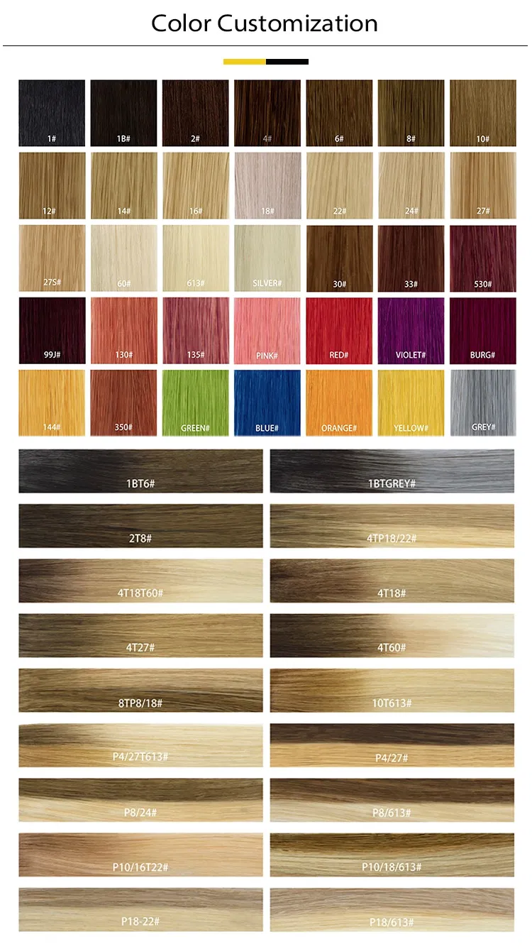 Luxury U-Tip Hair Extensions Human Hair Wig Russian Hairstyle