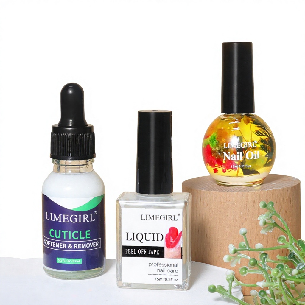 Nail Art Hand Care Functional Cuticle Oil Set Resin Container Watermelon Flavor Anti-Warping Formula Exfoliating Softener Oil