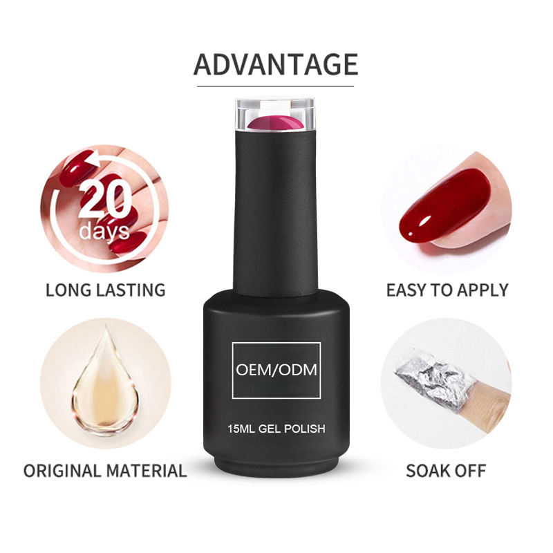 Professional Custom Logo Private Label Creat Your Own Brand Soak Off Easily UV LED Gel Nail Polish For Nail Beauty