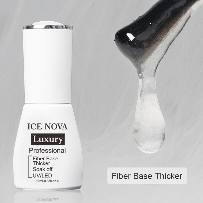 Fiber Base Thicker UV LED Function Base Coat Gel 6 in 1Soak off Semi Permanent Nail Extension Reinforcement Leveling Glue Gel