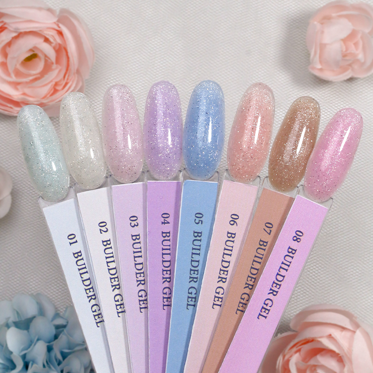Professional Nail Supplier Yidingcheng OEM ODM Wholesale Private Label Soak Off Glitter Extension Gel HEMA TPO Free