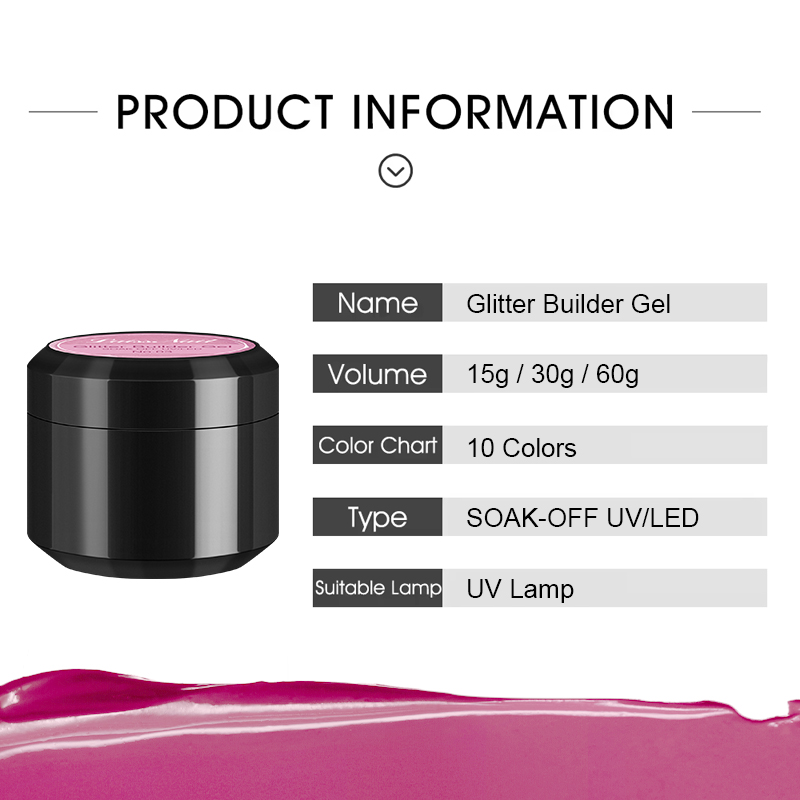 Professional Nail Supplies OEM/ODM Private Logo Hard Gel Shimmer Builder for Nail Extension