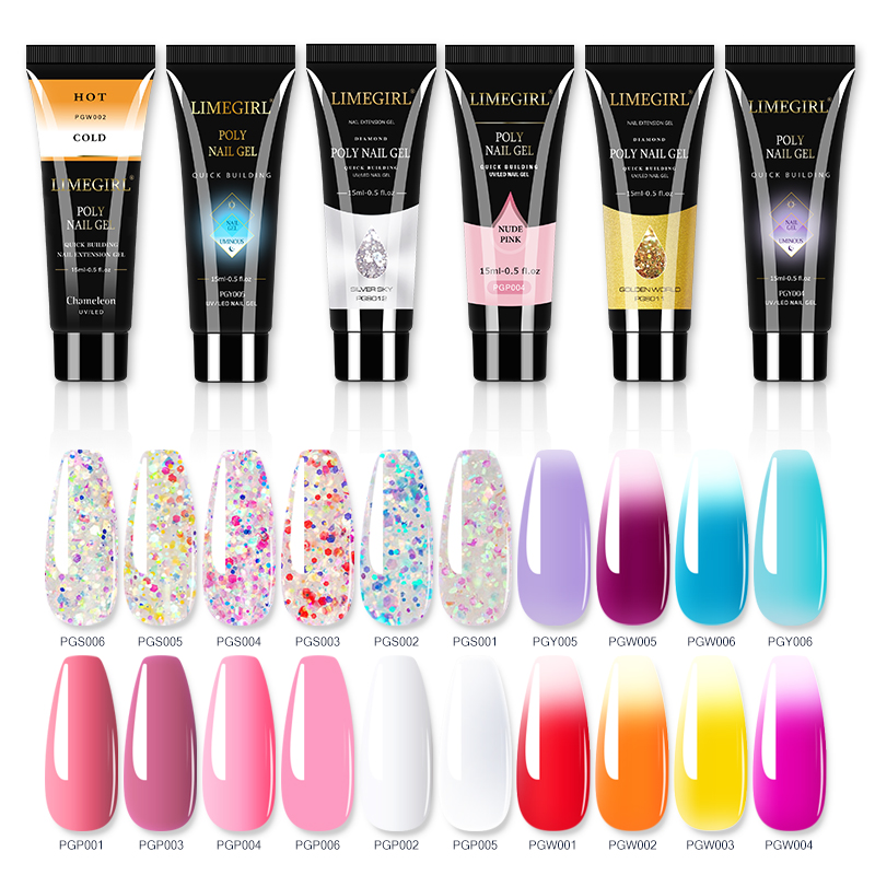 15ml Poly Gel Nail Extension Builder Luxury Designer Style UV LED Lamp Source Beginner Professional Nail Art Salon DIY