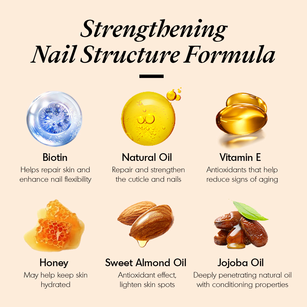 Private Label Organic Vitamin E Nail Repair Oil Manufacturer Natural Nail Care Products for Growth Strengthening with Brush