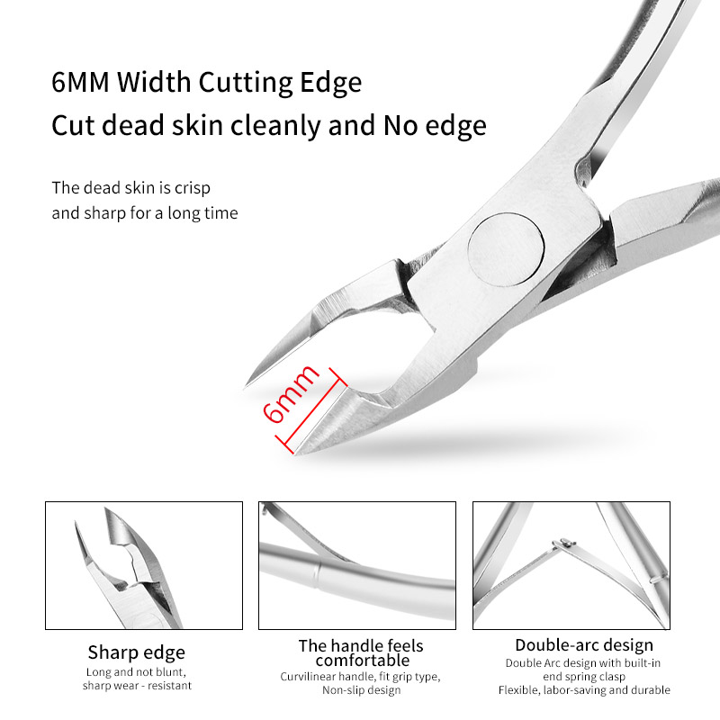 Professional Stainless Steel Nail Clipper Pedicure Pliers Toenail Cuticle Nippers for Salon Care Tools