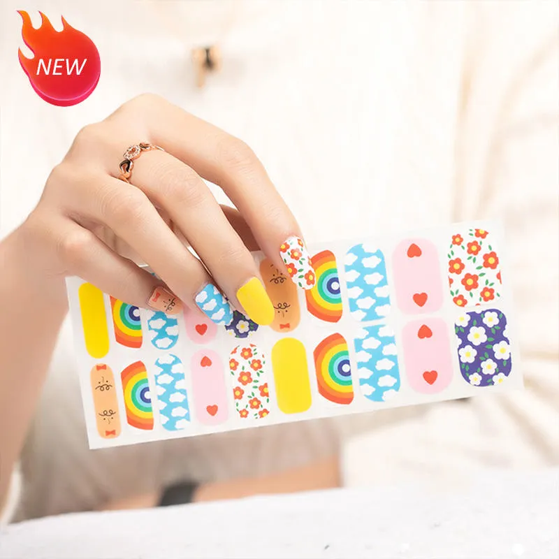 New UV Full Cover Patch Gel Halal Nail Polish Nail Stickers