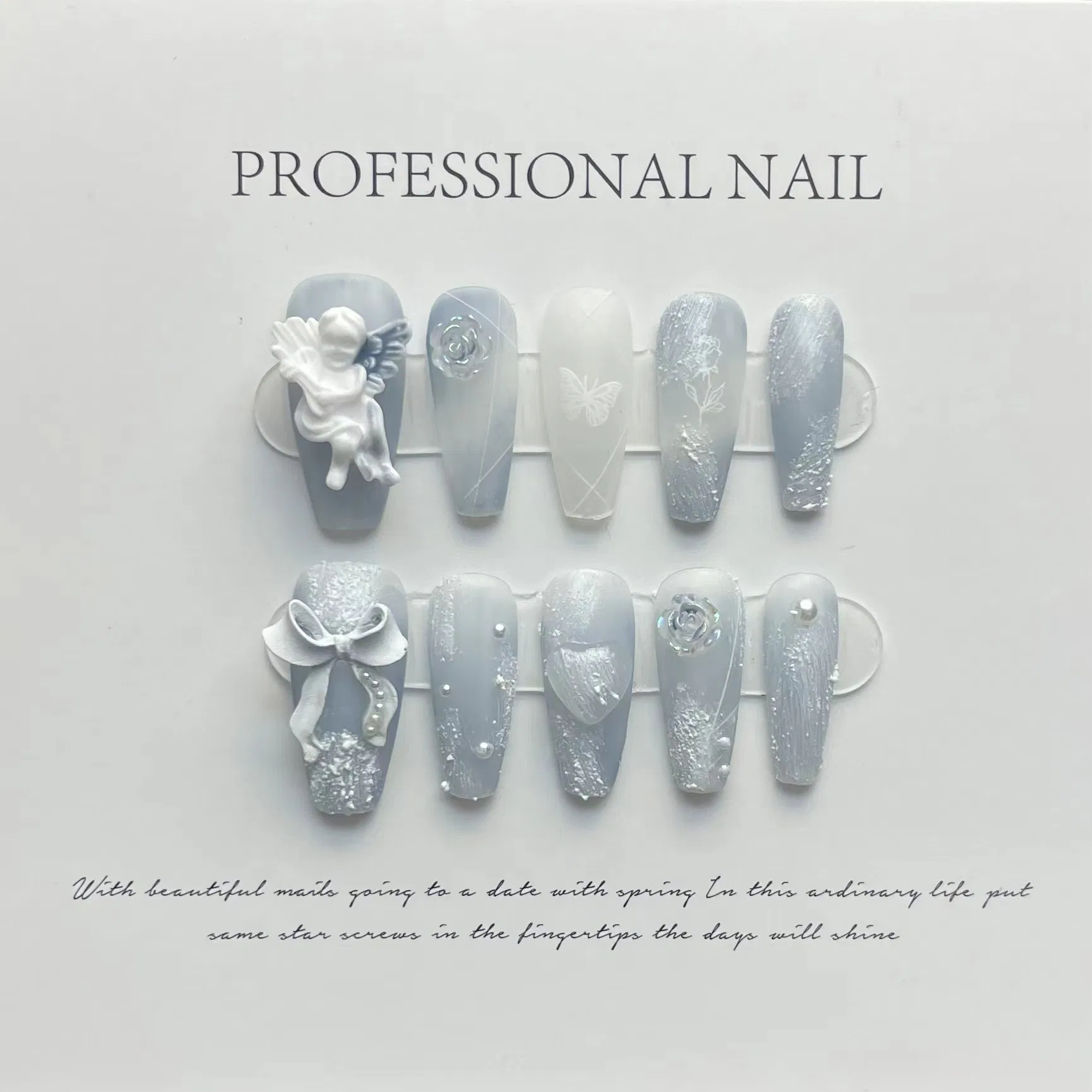 High Quality Press on Nails Private Label Custom Acrylic Artificial Gel Art Nails