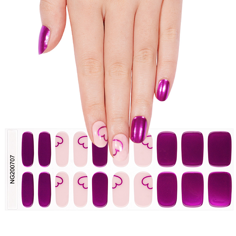 TPO Free Long Lasting Solid Color Gel Nail Wraps Waterproof UV Lamp HEMA Free Semi Cured Gel Nail Stickers