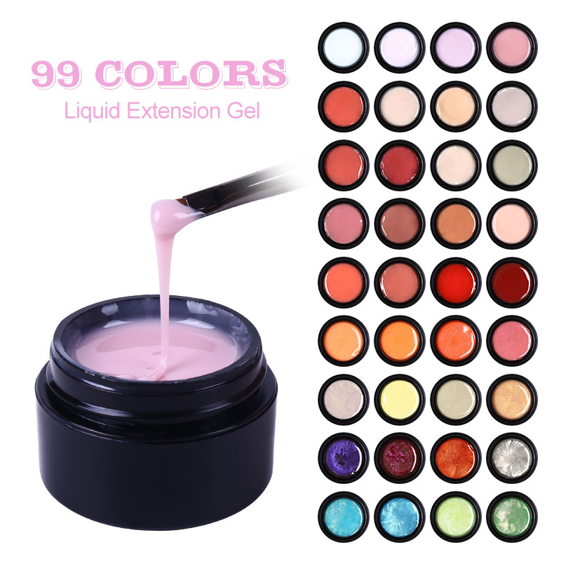 Professional Custom Color Biab Private Label Clear Nude Pink Jelly Extension Non-sticky Gel Nail Builder Liquid