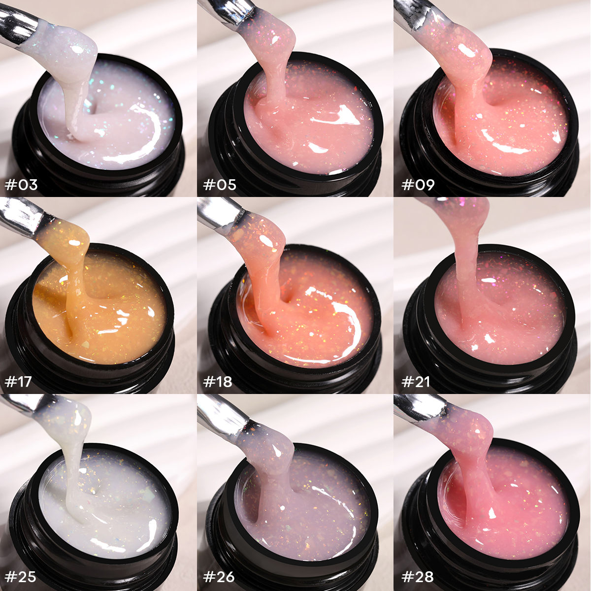 Custom Brand Hema Free And TPO Free UV Gel Nail Builder Kit Wholesale Acrylic Nails Supplies
