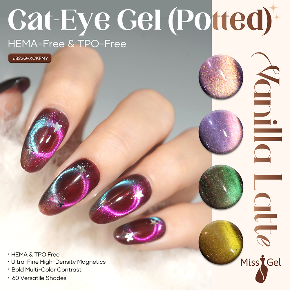 Missgel New HEMA TPO Free OEM 3000 Colors UV Gel Polish 15ml Potted Cat Eye Gel Custom Private Label TPO Free UV Nail Gel Polish