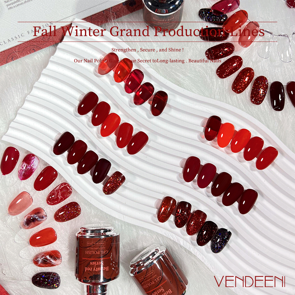 Hot Sale Solid Color Red Uv Gel Polish 15 Ml Gel Nail Polish Kit 30 Colors Uv Nail Gel Polish Custom Logo Box CE Certified